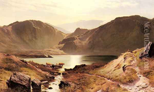 Easdale Tarn, Westmoreland Oil Painting - Sidney Richard Percy