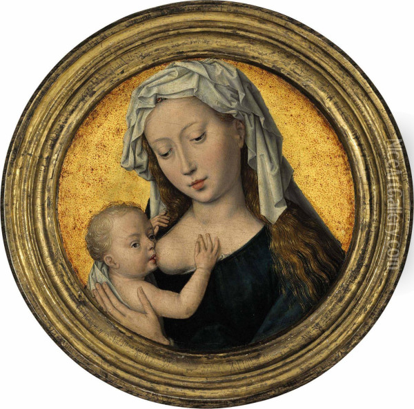 The Virgin Mary Nursing The Christ Child Oil Painting - Hans Memling