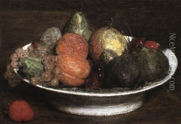 Nature Morte - Assiette De Fruits Oil Painting - Henri Fantin-Latour