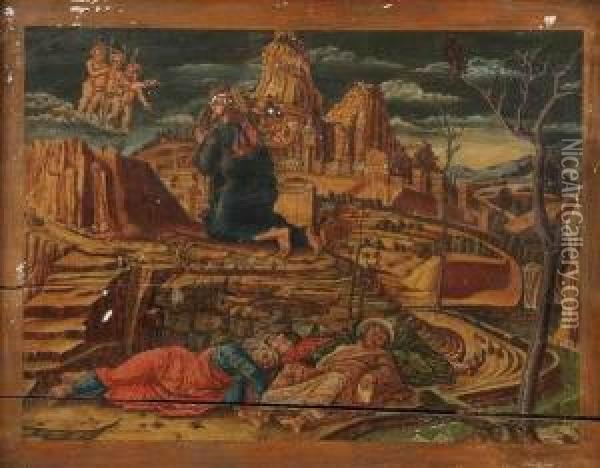 The Agony In The Garden Oil Painting - Andrea Mantegna