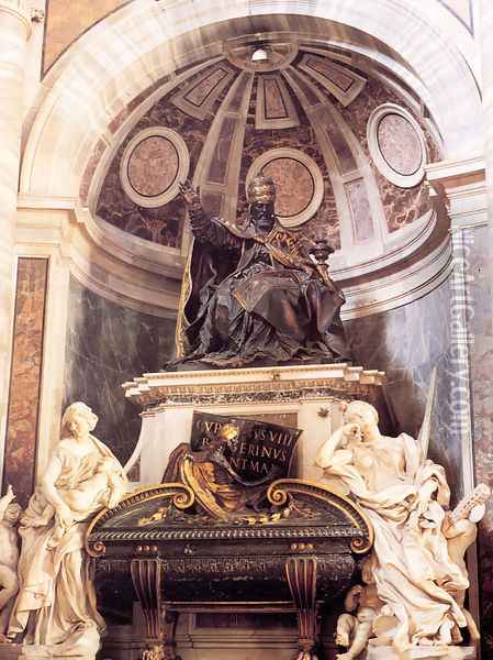 Tomb of Pope Urban VIII Oil Painting - Gian Lorenzo Bernini