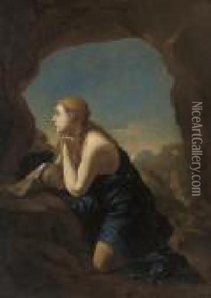 The Penitent Magdalen Oil Painting - Adriaen Van Der Kabel