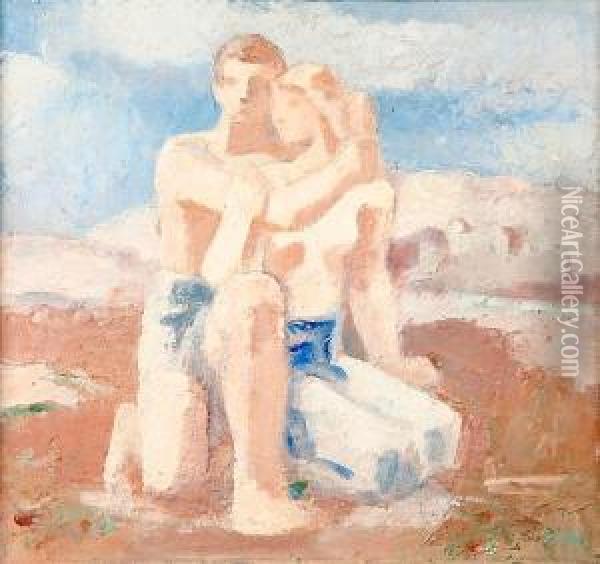 Daphnis And Chloe Oil Painting - Karl Walser