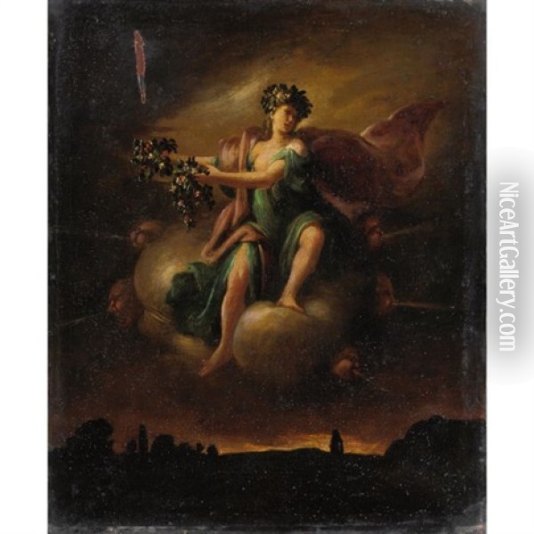 Aurora Oil Painting - Giovanni Andrea (il Mastelletta) Donducci