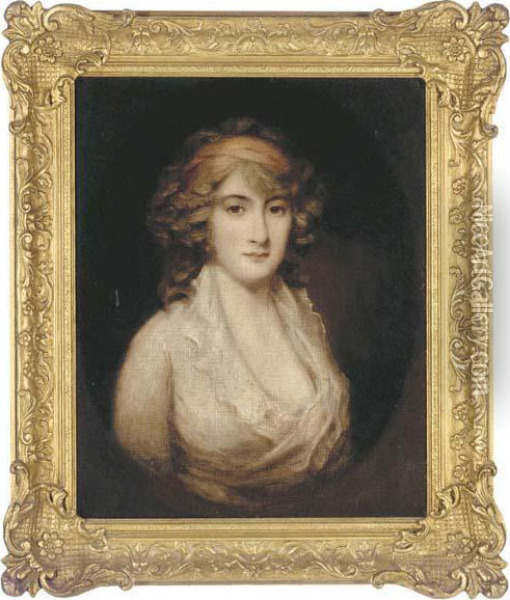 Portrait Of Charlotte Augusta Papendiek Oil Painting - John Hoppner