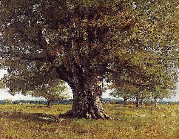The Oak of Flagey, called Vercingetorix Oil Painting - Gustave Courbet