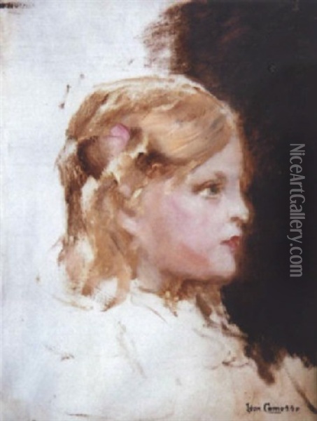 Jeune Fille De Profil Oil Painting - Leon Francois Comerre