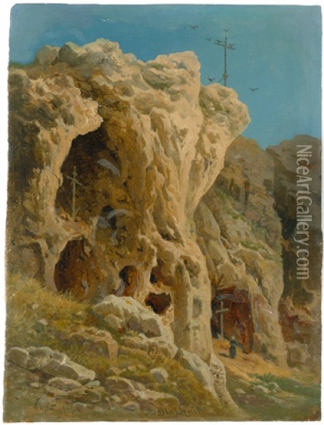 Felsgrotten Auf Capri Oil Painting - Arthur Blaschnik