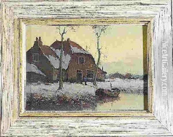Winternachmittag Bei Rijswijk Oil Painting - Gerard Delfgaauw