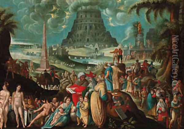 The Tower of Babel Oil Painting - Karel Van Mander