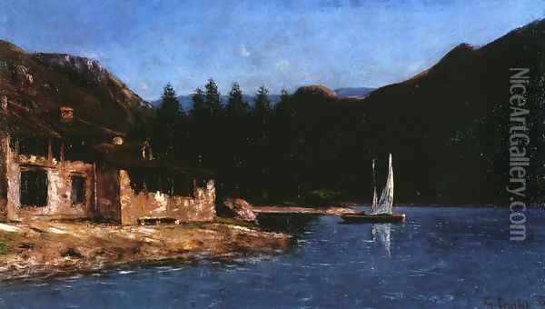 The White Sail Oil Painting - Gustave Courbet