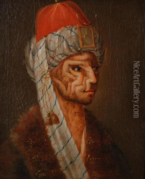 Ritratto Di Sultano Turco Oil Painting - Giuseppe Arcimboldo
