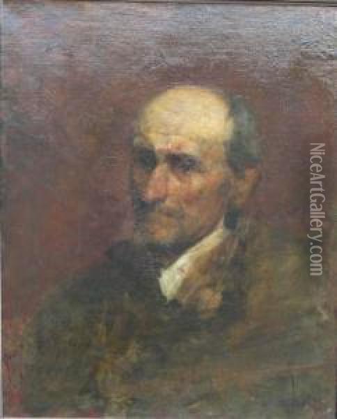 Portrait Dhomme Oil Painting - Nicholaos Gysis