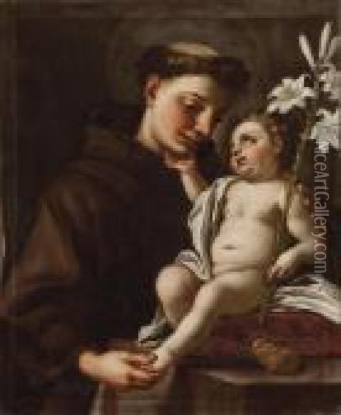 Sant' Antonio Col Bambino Oil Painting - Francesco Solimena