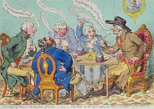 The Feast of Reason and the Flow of the Soul ie The Wits of the Age Oil Painting - James Gillray