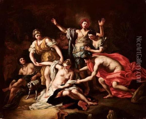 Callisto E Le Ninfe Di Diana Oil Painting - Francesco Solimena
