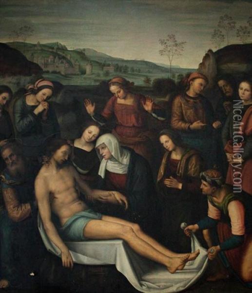 The Deposition Oil Painting - Giovanni Domenico Cerrini