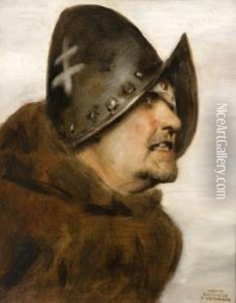 Soldado Con Morrion Oil Painting - Antonio Salvador Casanova Y Estorach