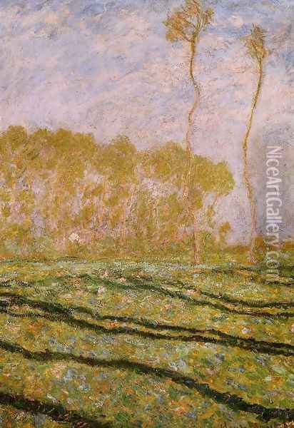 Springtime Landscape At Giverny Oil Painting - Claude Oscar Monet