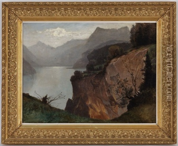 Lac De Montagne Oil Painting - Gustave Eugene Castan