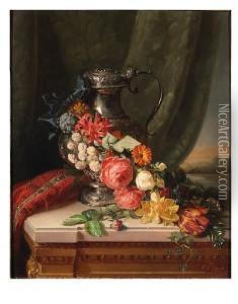 A Still Life Oil Painting - Francina Louise Schot-Martin