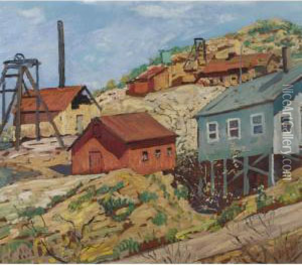 Andes Mining Company Oil Painting - Walter Elmer Schofield