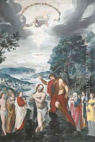 The Baptism of Christ Oil Painting - Joseph, The Younger Heintz