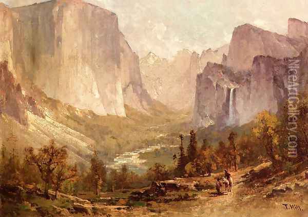 Yosemite Valley I Oil Painting - Thomas Hill