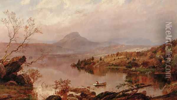 Sugarloaf from Wickham Lake, 1876 Oil Painting - Jasper Francis Cropsey