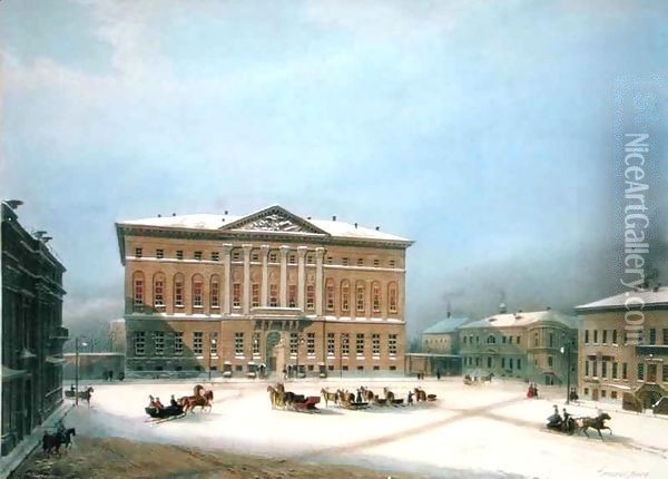 House of the Governor General in Moscow Oil Painting - Louis Jules Arnout