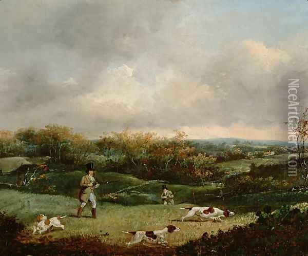 Partridge Shooting Oil Painting - Samuel John Egbert Jones