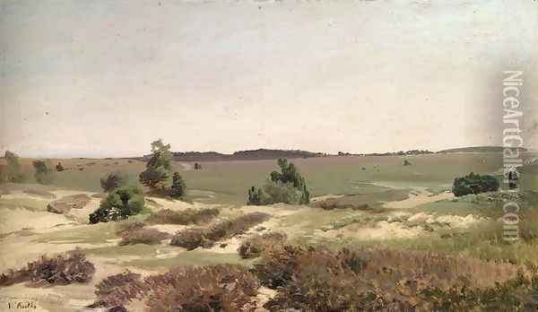 The Heath near Wilsede, 1887 Oil Painting - Valentin Ruths