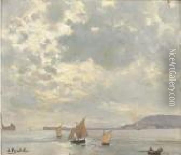 Barche A Vela Nel Golfo Di Napoli Oil Painting - Attilio Pratella