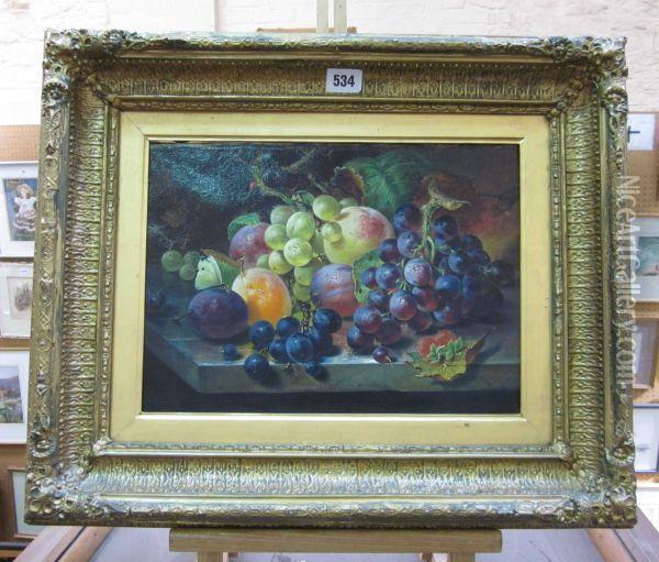 Still Life With Fruit Oil Painting - Benjamin Roberts