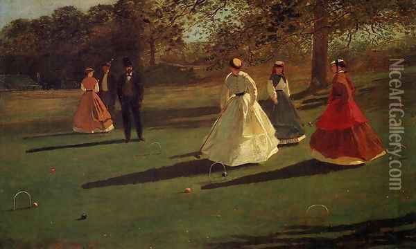 Croquet Players Oil Painting - Winslow Homer
