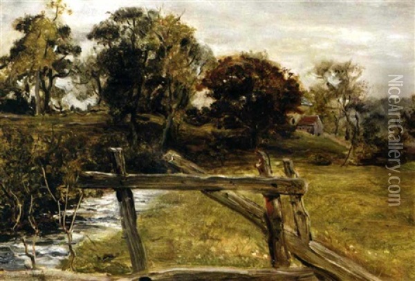 View Near Hampstead Oil Painting - John Everett Millais