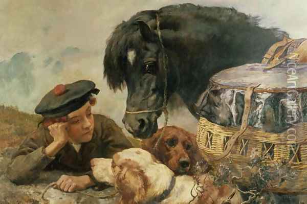 The Gamekeepers Companion Oil Painting - William Strutt