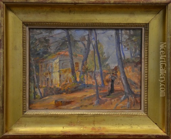 Fontaine Dans Un Jardin Oil Painting - Barthelemy Niollon