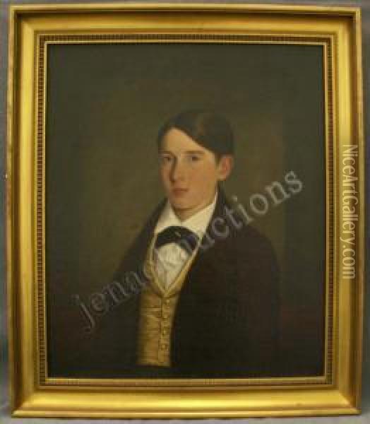 Portrait Of Ayoung Man Oil Painting - George Henry Durrie
