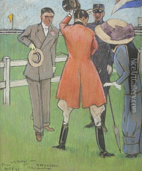 On The Racecourse Oil Painting - Willy Sluyters