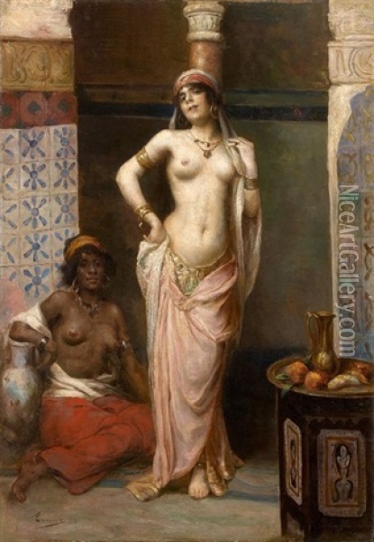 La Favorite Du Sultan Oil Painting - Henri Adrien Tanoux
