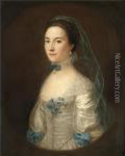 Portrait Of Elinor Vandeleur Oil Painting - Nathaniel Hone