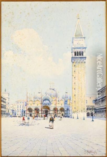 Vue De La Place Saint Marc Oil Painting - Pietro Bortoluzzi