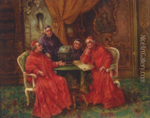 Theologische Debatte Oil Painting - Stephan Sedlacek