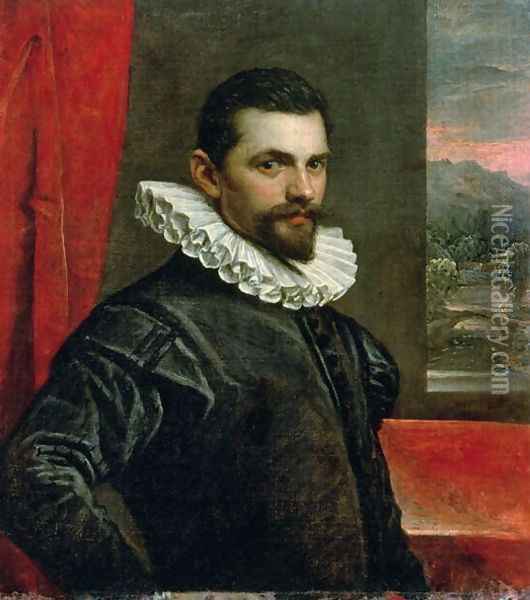 Portrait of Francesco Bassano 1549-92 Oil Painting - Domenico Tintoretto