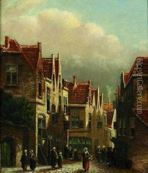 Partie Einer Hollandischen Stadt Oil Painting - Pieter Gerard Vertin