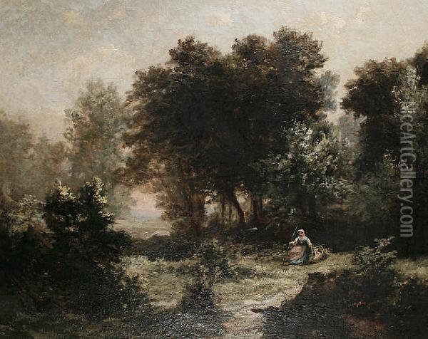 The Forest Glade Oil Painting - Louis Boulange