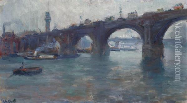 London Bridge Oil Painting - Maurits De Groot