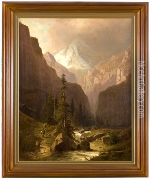 Alpska Krajina Oil Painting - Adolf Chwala