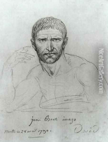 Brutus Oil Painting - Jacques Louis David